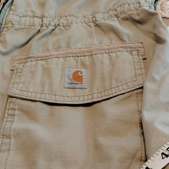 CARHARTT LIGHT TAN/ KHAKI HOODED UTILITY JACKET WOMEN'S SZ MED. - Picture 15 of 16